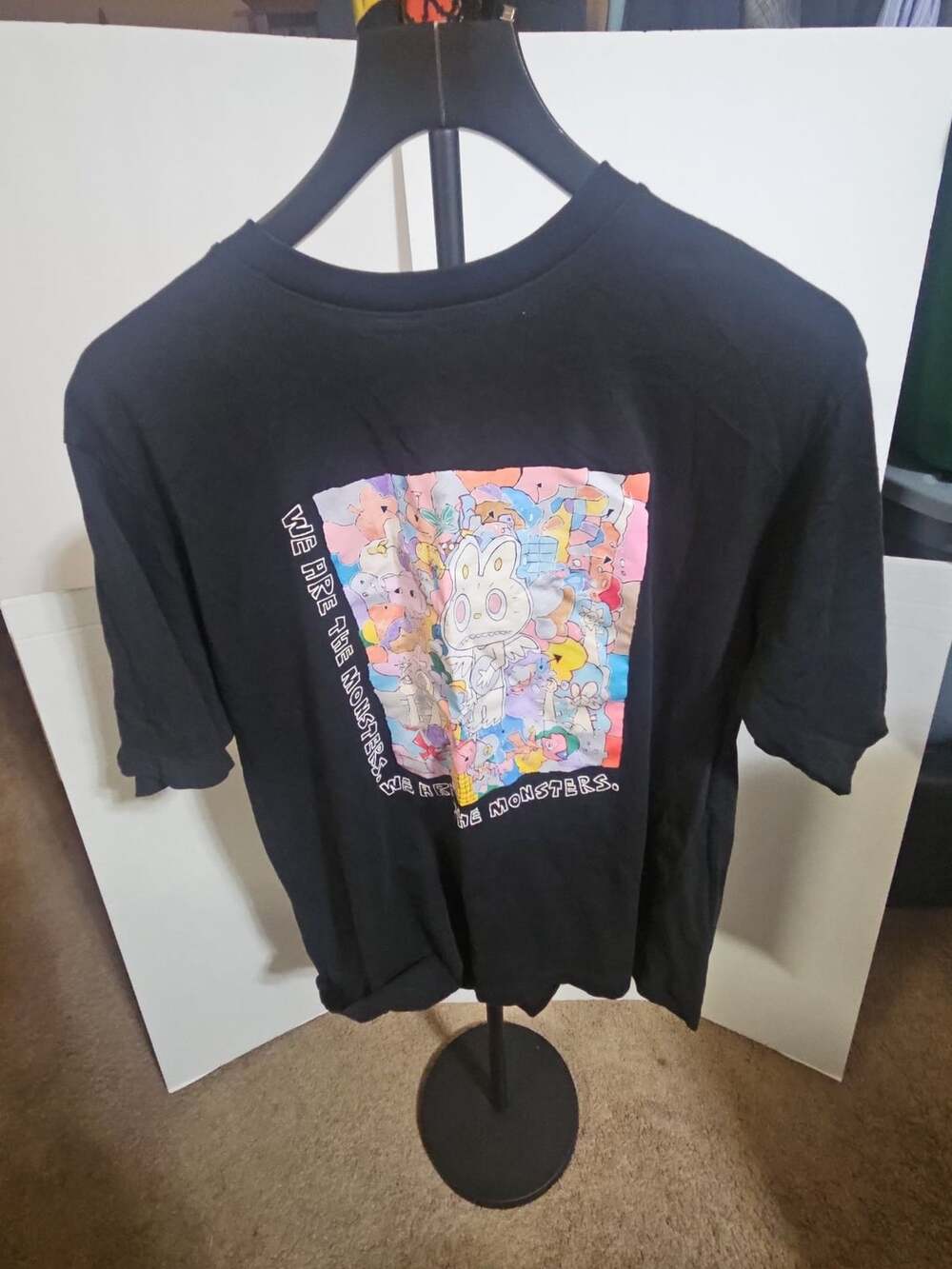 Uniqlo x Pop Mart The Monsters Labubu T-Shirt Size 2XL Black UT Graphic